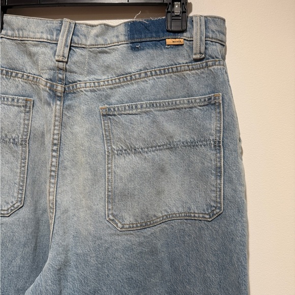 New MOTHER The Quartet Breaker Skimp Jeans Sz 34 Wide Leg Casual Closet Staple - Picture 14 of 15